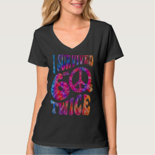 Retro I SURVIVED My SIXTIES TWICE 70th Birthday Jo T-Shirt