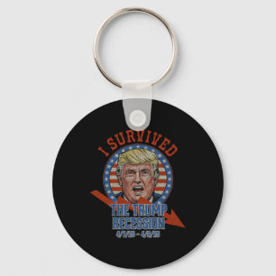 Retro I Survived The Trump Recession 4725 - 4925 Key Ring