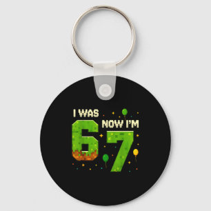 Retro I Was 6 Now I'm 7 Birthday Gift For Boys Kid Key Ring