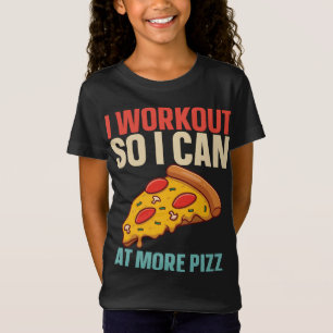 Retro I Workout So I Can Eat More Pizza Gym Funny T-Shirt