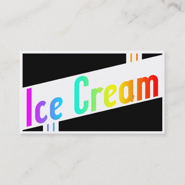retro ice cream business card (Front)