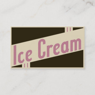 retro ice cream business card
