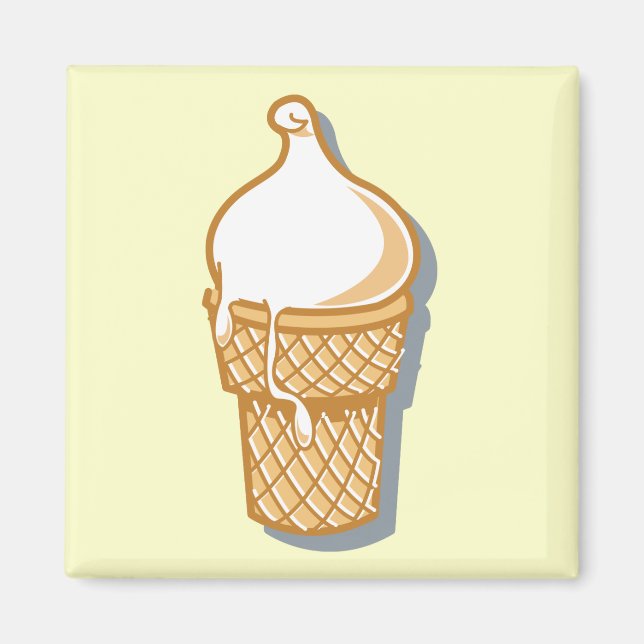 retro ice cream cone magnet (Front)