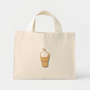 retro ice cream cone mini tote bag