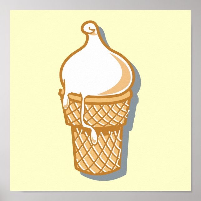 retro ice cream cone poster (Front)