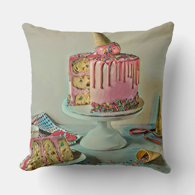 Retro ice cream popsicle cushion (Front)