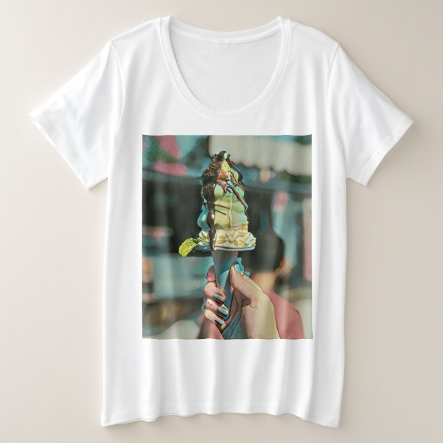 Retro ice cream popsicle plus size T-Shirt (Design Front)