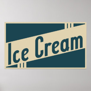 retro ice cream poster