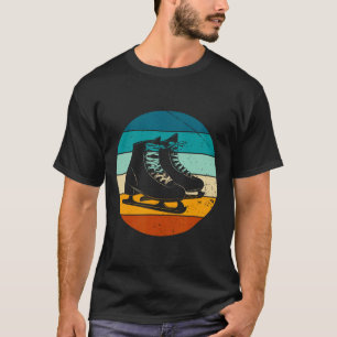 Retro Ice Skating Winter Sports Vintage Ski Skate  T-Shirt