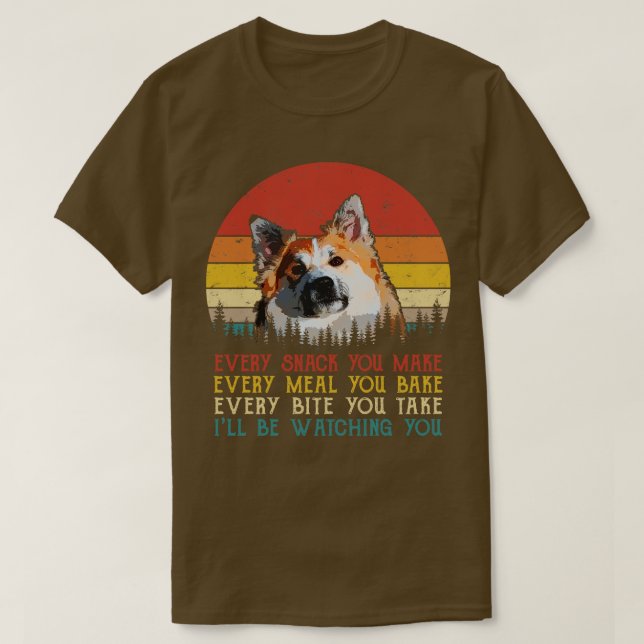 Retro Icelandic Sheepdog Every Snack You Make Ever T-Shirt (Design Front)