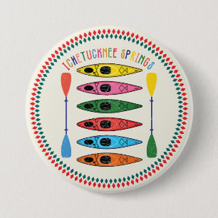 Retro Ichetucknee Springs Kayaking 7.5 Cm Round Badge