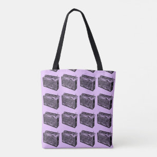 Retro Illustration Radio Tote bag