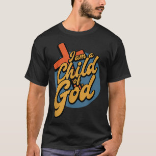 Retro Im Child Of God, Jesus Cross Christian Lover T-Shirt