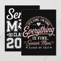 Retro I'm Fine Everything is Fine Senior Mum Class