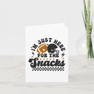 Retro Im Just Here For The Snacks Cute Football To Card
