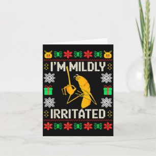 Retro I'm Mildly Irritated Marcus The Worm Christm Card