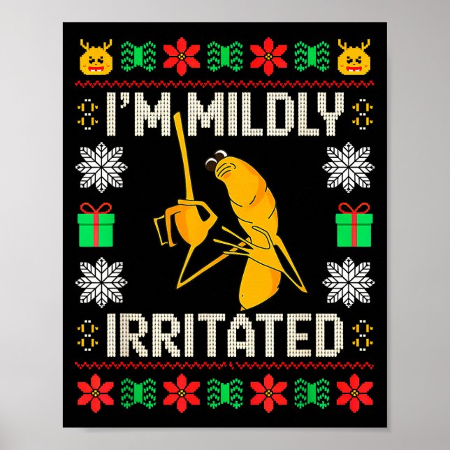 Retro I'm Mildly Irritated Marcus The Worm Christm Poster (Front)
