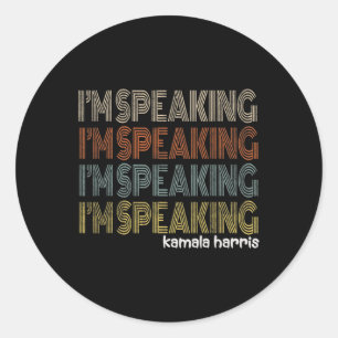 Retro I'm Speaking Kamala Harris Joe Biden 2020 Gi Classic Round Sticker