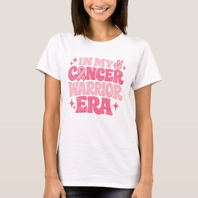 Retro In My Cancer Warrior Era Pink Ribbon T-Shirt (Front)