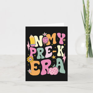 Retro In My Pre-k Era Girl Back To School Preschoo Card
