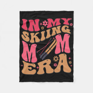 Retro In My Skiing Mum Era Mama Boy  Fleece Blanket