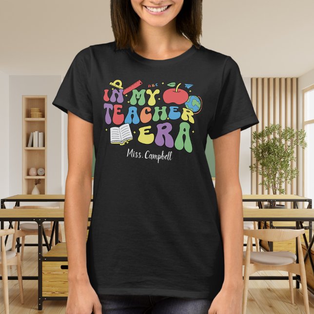 Retro In my Teaching Era custom groovy T-Shirt (Creator Uploaded)