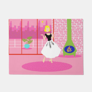 Retro In the Pink Door Mat