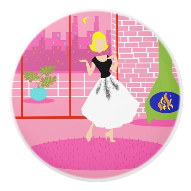 Retro In the Pink Knob (Front)