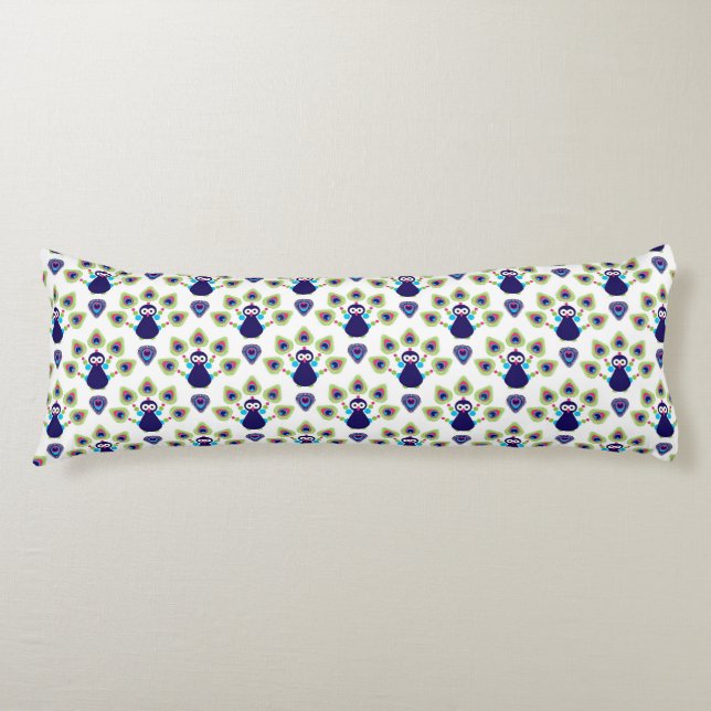 retro india exotic peacock body cushion (Front)