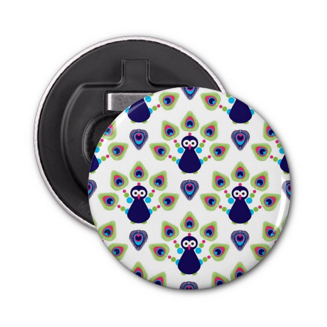 retro india exotic peacock bottle opener (Front)