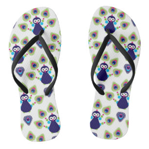 retro india exotic peacock jandals