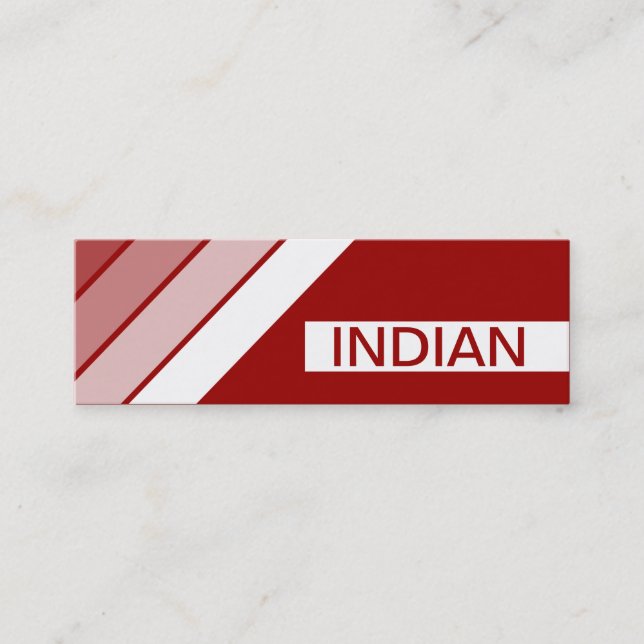 retro INDIAN food Mini Business Card (Front)