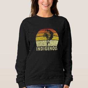 Retro Indigenous War Bonne Native American Indian Sweatshirt