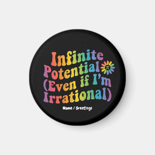 Retro Infinite Potential Irrational Pi Day Math Magnet