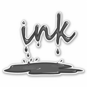 Retro Ink Splatter Sticker – Creative Vibes