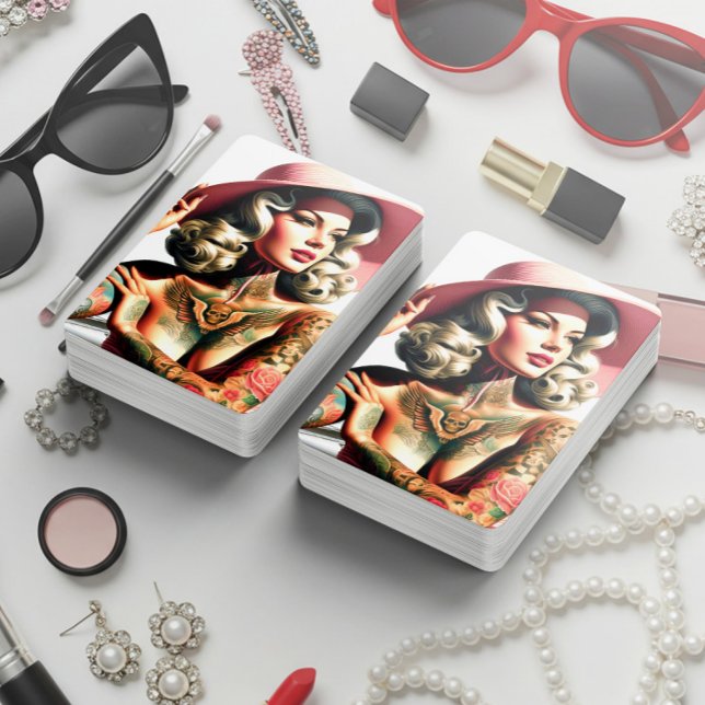 Retro Inked Pin-up Playing Cards (Creator Uploaded)