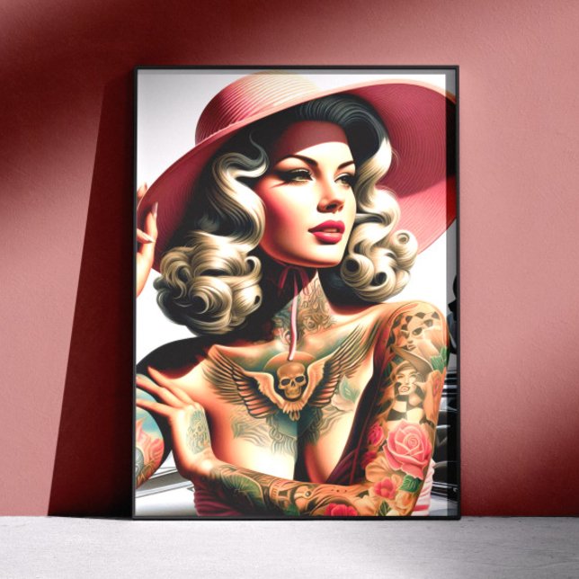 Retro Inked Pin-up Poster (Creator Uploaded)