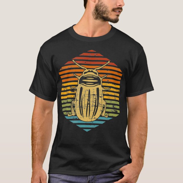 Retro Insect Lover Entomology Beetle Bug T-Shirt (Front)