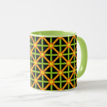 Retro Inspired Orange Green & Yellow Pattern