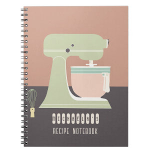 Retro-inspired personalized notebook for home chef