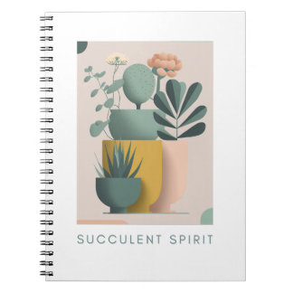 Retro-inspired plant design notebook