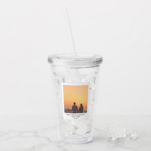 Retro instant photo couple friends names custom acrylic tumbler