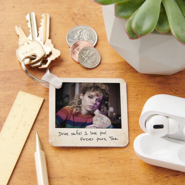 Retro Instant Print Outs, 80s Custom Photo Key Ring (Desk)