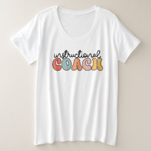 Retro Instructional Coach Educational Coach Plus Size T-Shirt