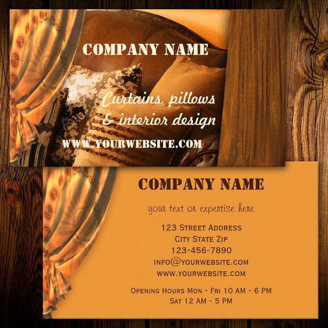 Retro Interior Design Business Card (Creator Uploaded)