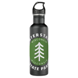 Retro Interstate State Park Wisconsin Wi Forest Tr 710 Ml Water Bottle
