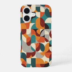 Retro Intertwined Shapes iPhone 16 Case
