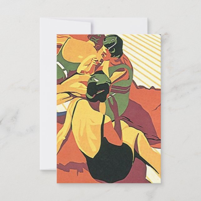 Retro Invitation Summer House ~ Beach ~ Pool Party (Front)