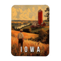 Retro Iowa Patriotic Spirit - Americana Heartland 