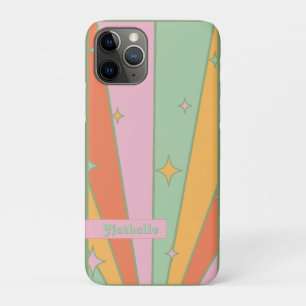 Retro iPhone Case - Personalized Green Name Design